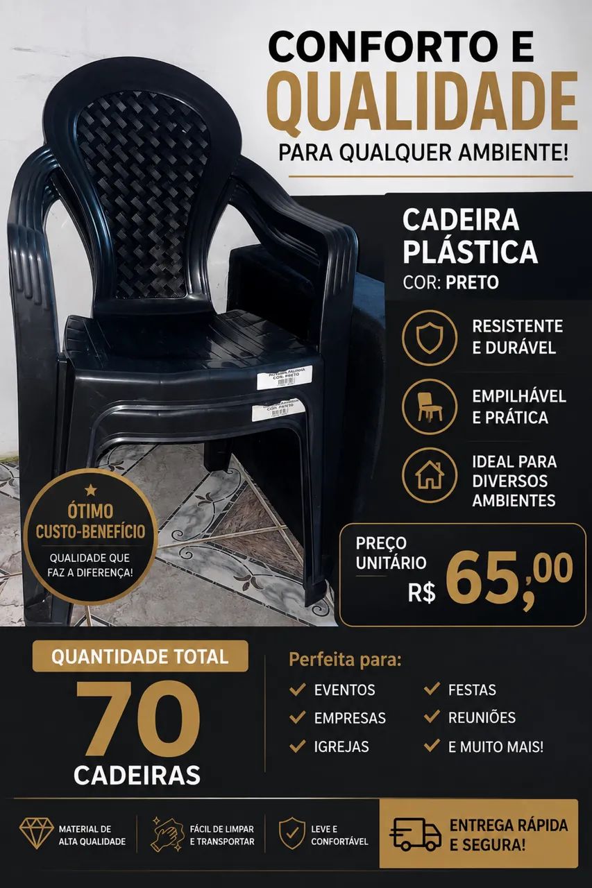 Cadeiras de plástico  - Foto 2