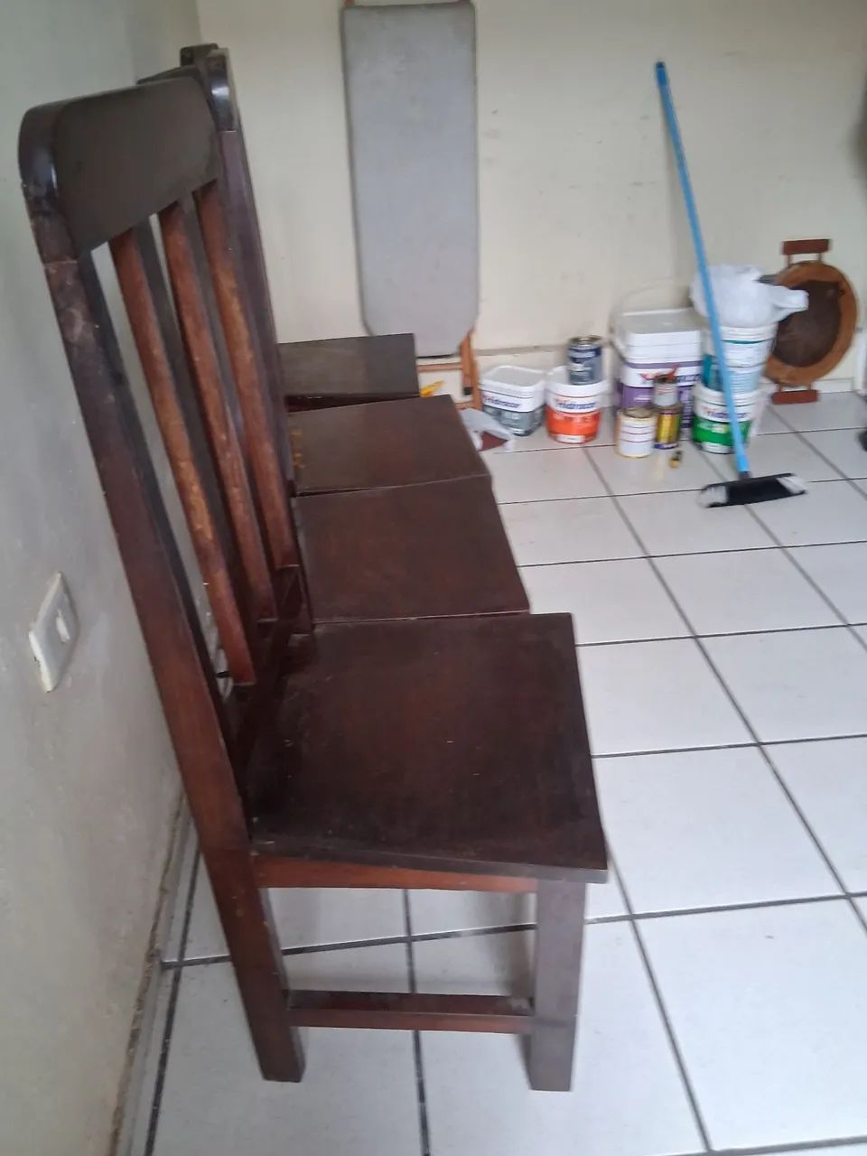 4 cadeiras madeira pura  - Foto 2