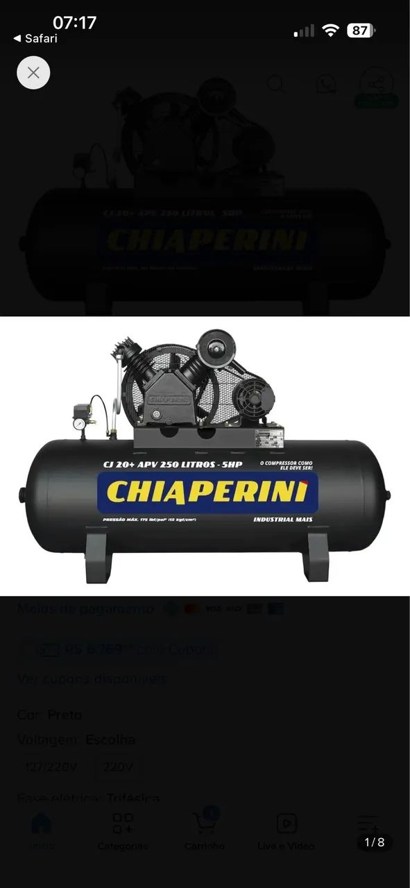 Vendo ou troco compressor 15 pés 220 v - Foto 2