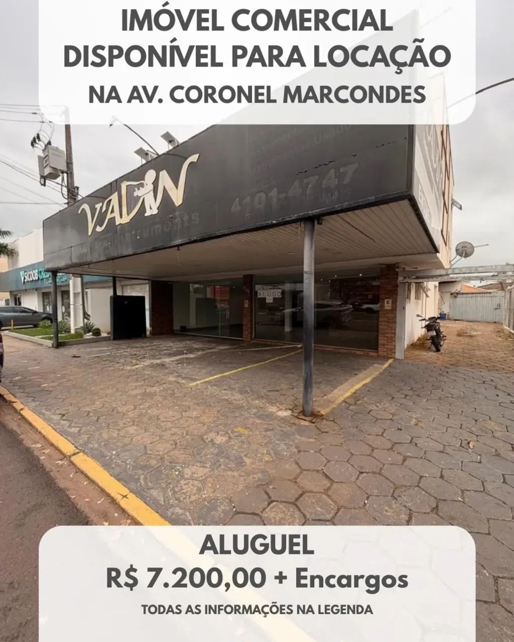 Imóvel comercial para locação na Av. Coronel Marcondes
