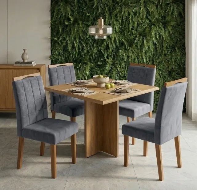 Mesa Belluno 90 com 4 Cadeiras Monte Carlo