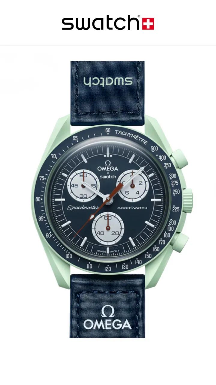 RELÓGIO OMEGA X SWATCH MOONSWATCH - MISSION ON ERTH - ORIGINAL - Foto 3