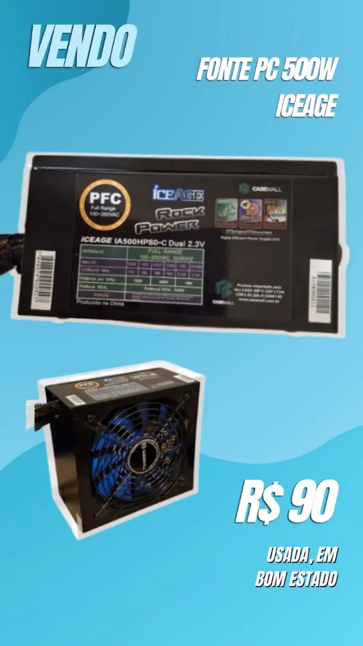 FONTE PC 500W - ICEAGE
