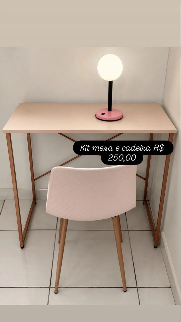 Kit mesa e cadeira 