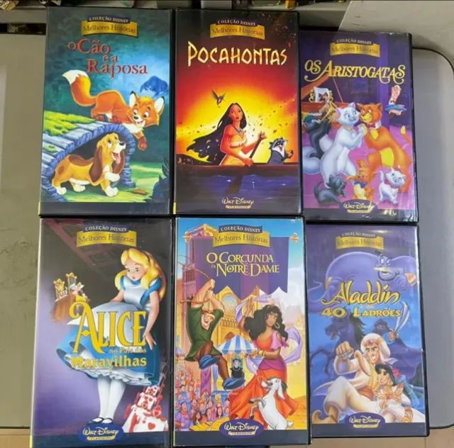 VHS disney varios titulos rei leao pequena sereia sherek cinderela - Foto 3