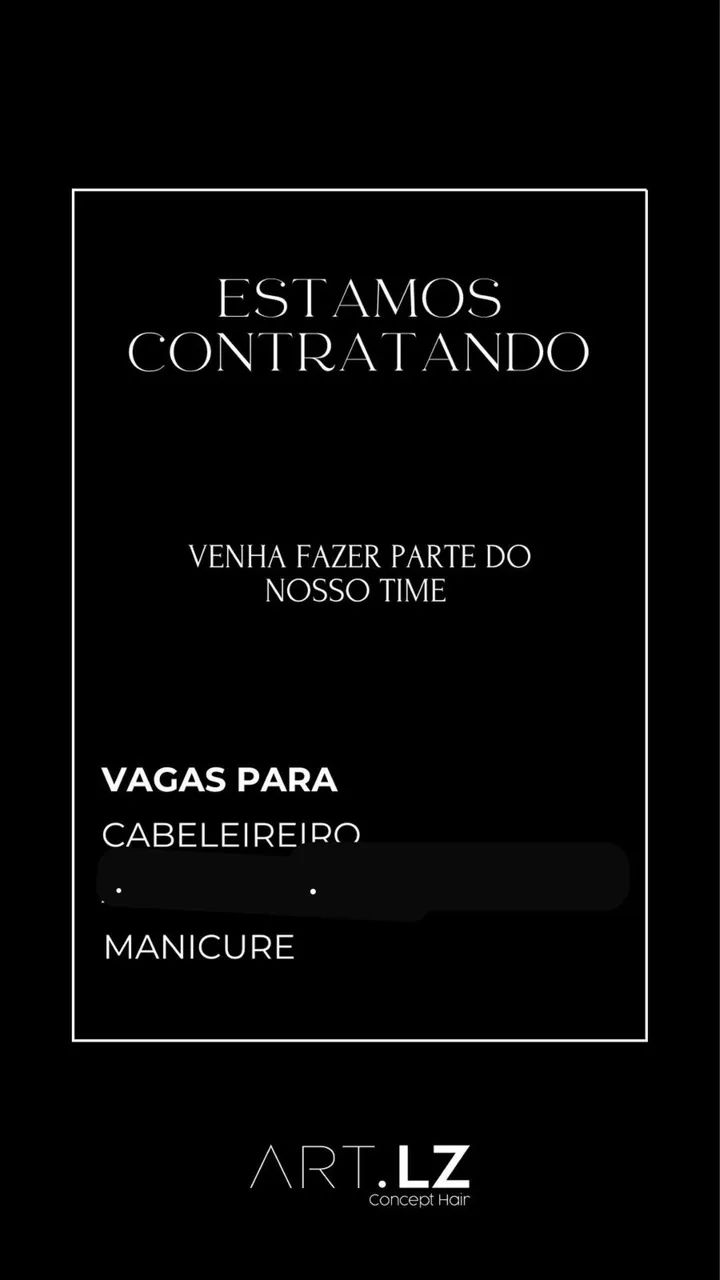 Vaga para Cabeleireiro em Capoeiras Florianópolis 