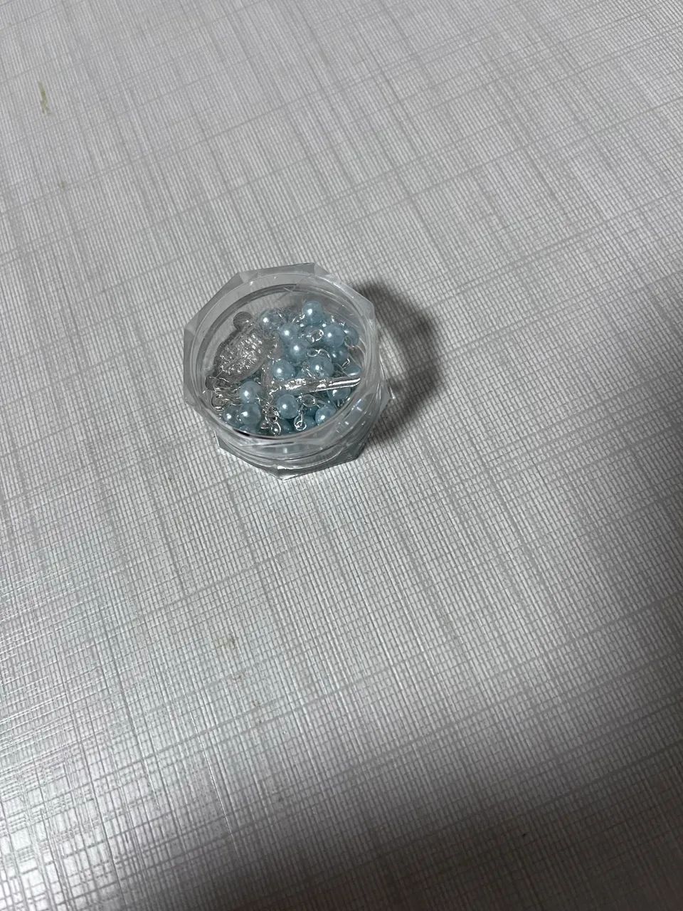 terço azul delicado com caixinha  lindo para presente - Foto 2