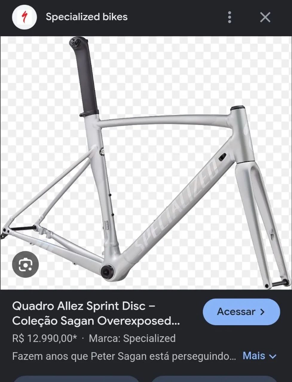 Quadro Specialized Peter Sagan TM 56/L 