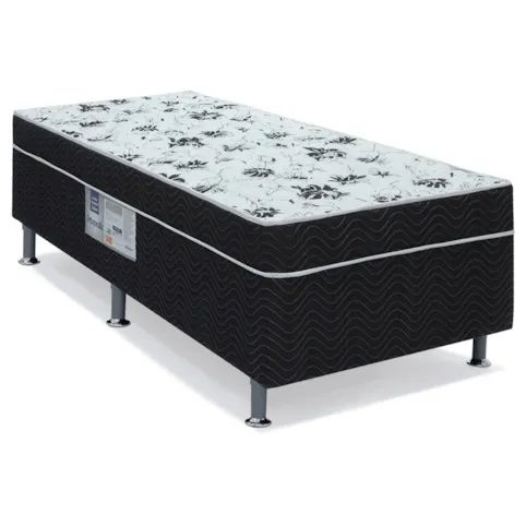 Cama Box solteiro ortobom sem colchão 