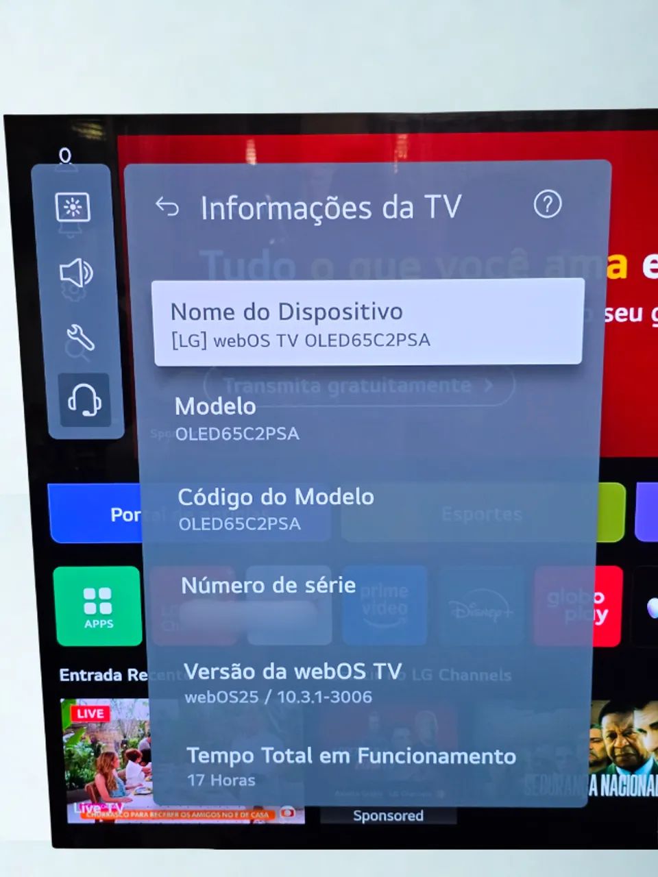 Smart TV LG OLED 65" 4K OLED65C2 120hz - Foto 3