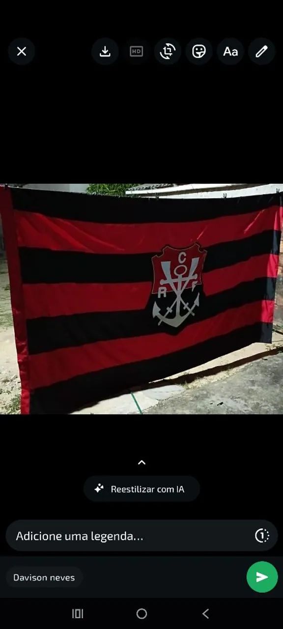 Bandeira do flamengo gigante  - Foto 2