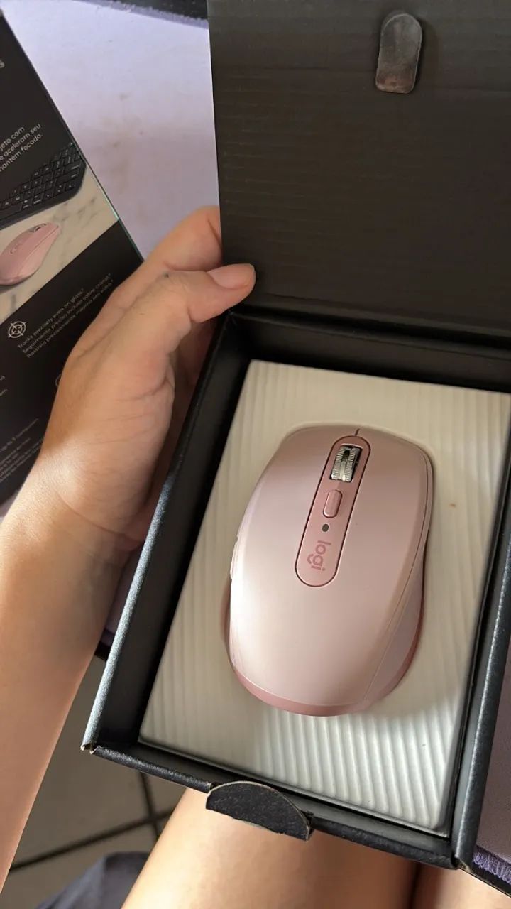 Mouse sem fio Logitech MX Anywhere 3, USB Unifying ou Bluetooth, Rosa - Foto 2