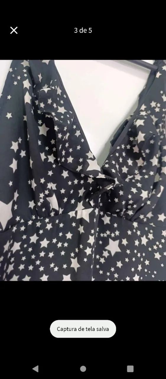 Vestido soltinho estrelas tamanho P - Foto 3