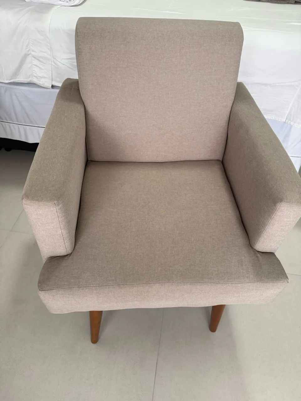 Poltrona Jasper Linho Bege  - Foto 3
