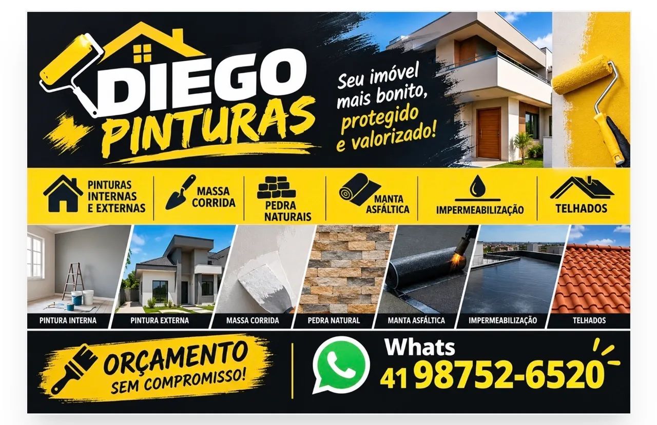 Manta asfáltica e pinturas 