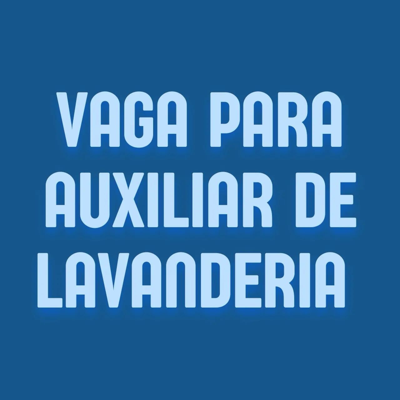 Vaga para auxiliar de lavanderia 