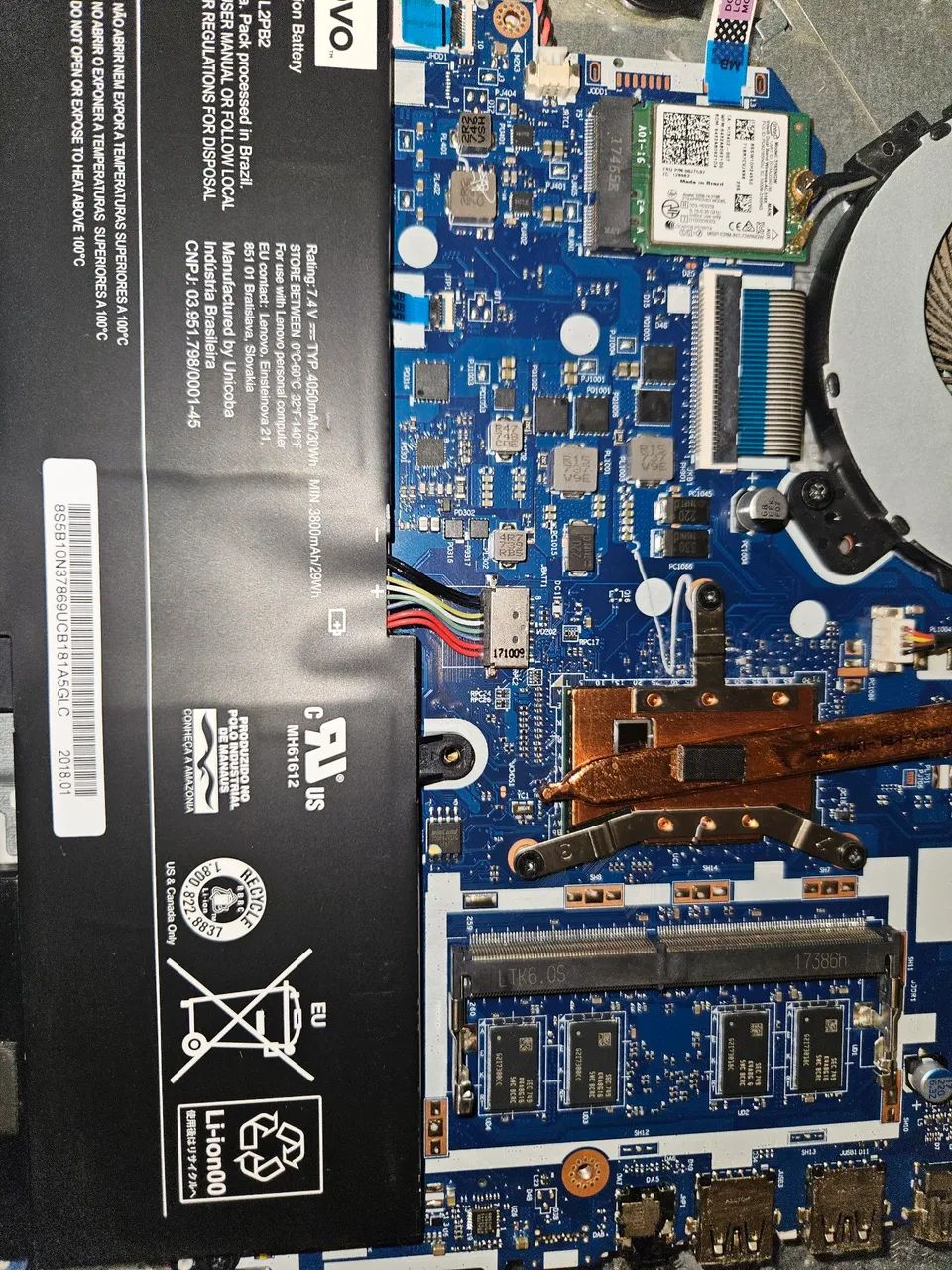 Placa mãe de Notebook lenovo idealpad 320 i5 7200u 4gb de ram - Foto 4
