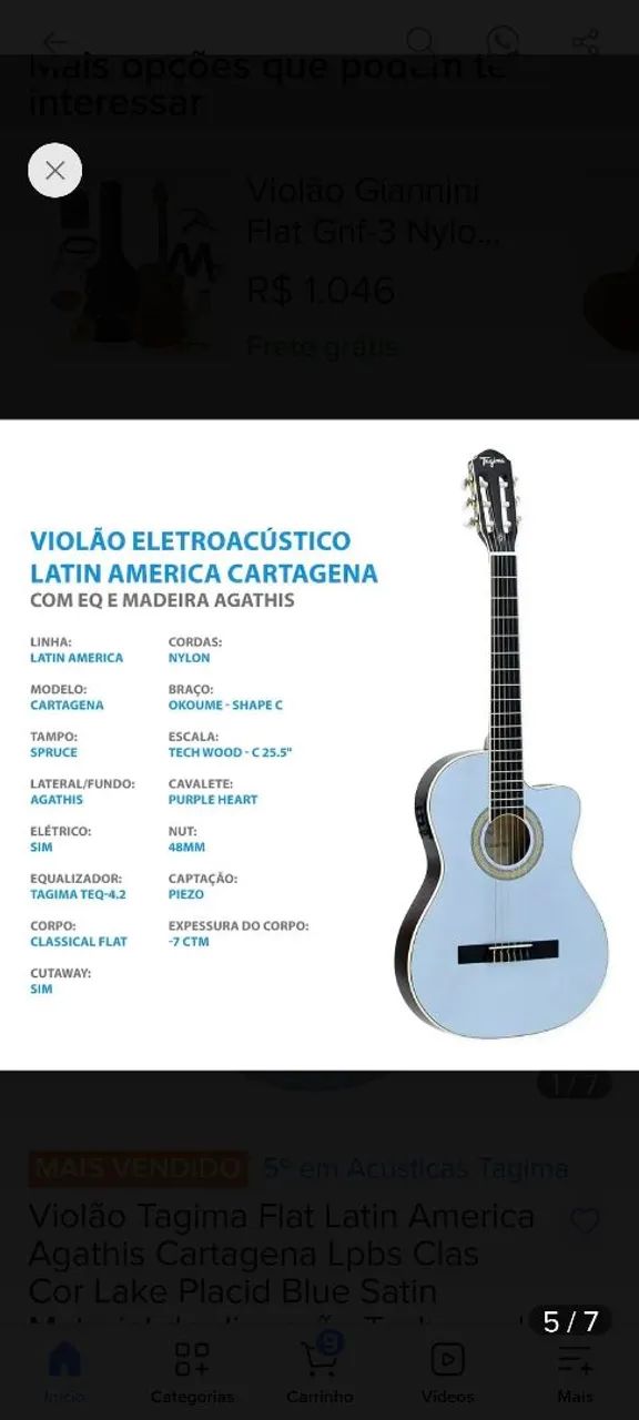 VIOLÃO TAGIMA CARTAGENA  - Foto 5