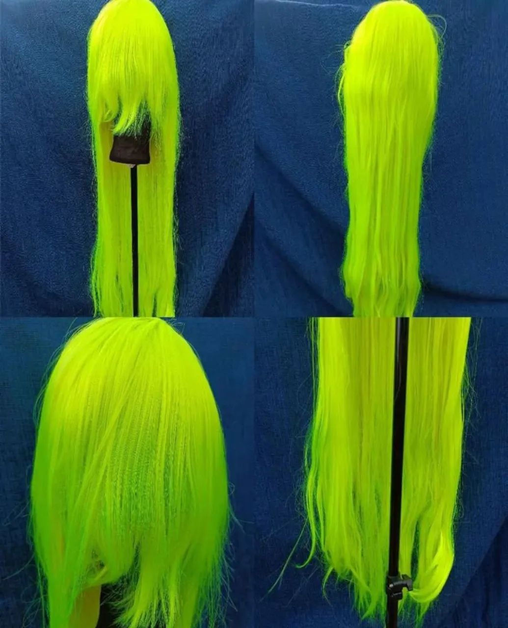Peruca Verde neon longa
