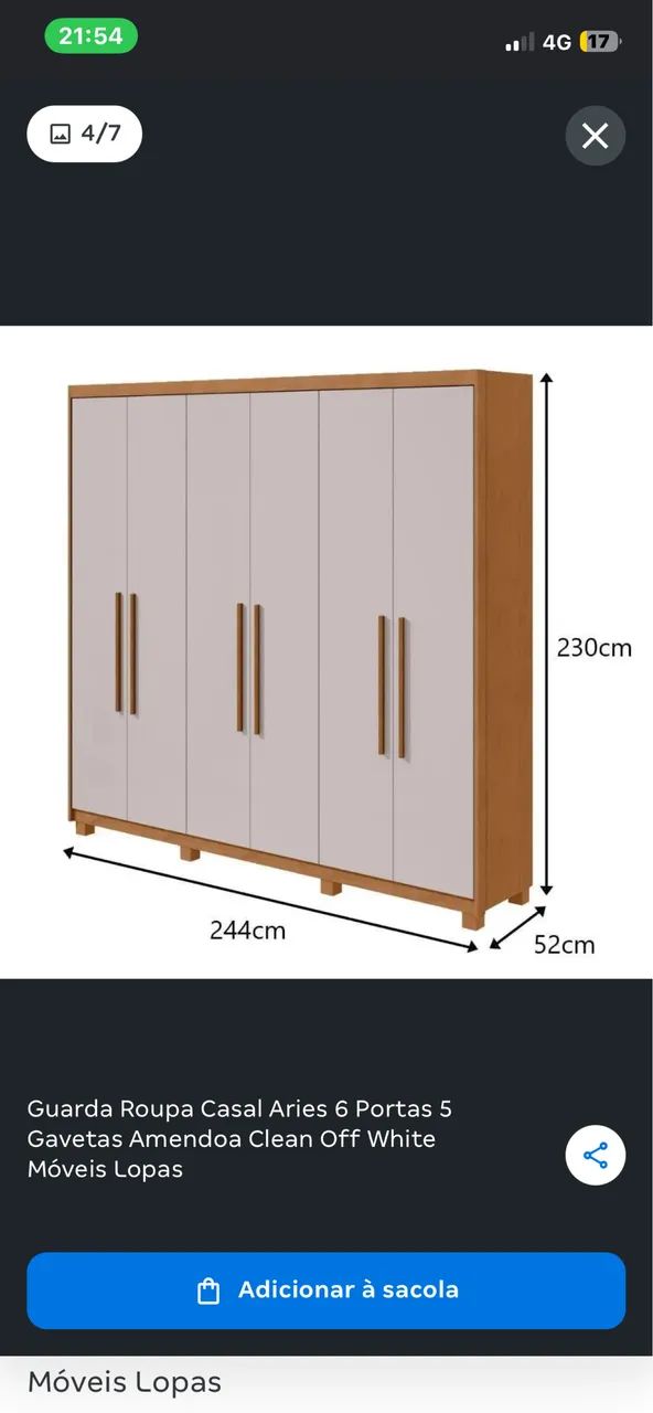 Guarda roupa de casal.(USADO)