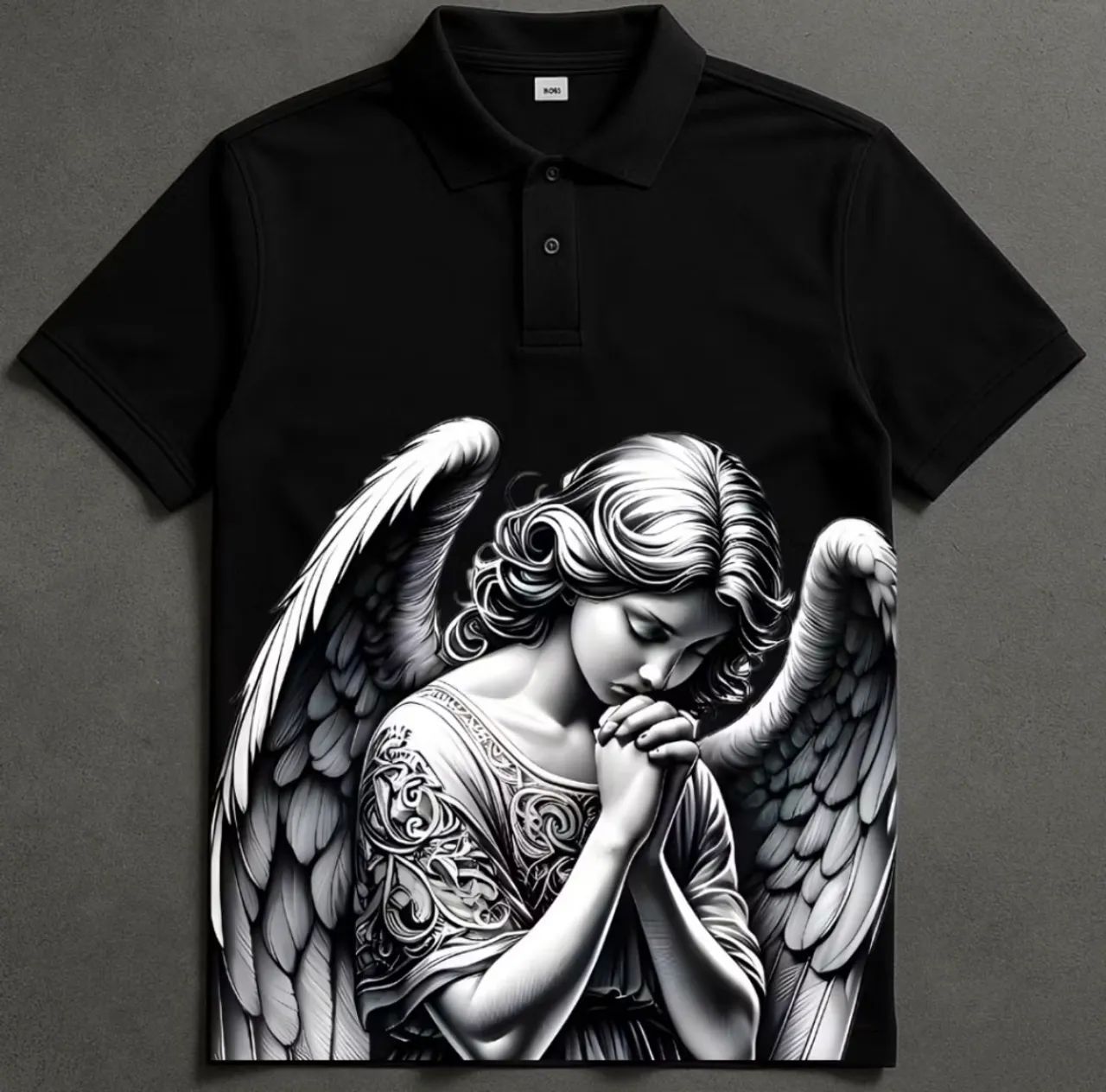 Camiseta anjo em oração 