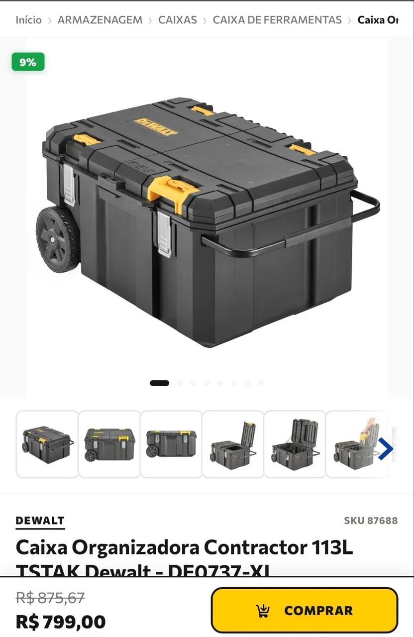 Caixa baú dewalt  - Foto 2