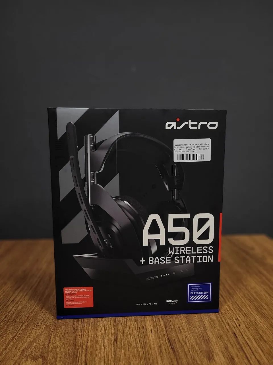 Astro A50 Wireless + Base Station Gen 4 | PS4/PC/Mac | Preto/Prata