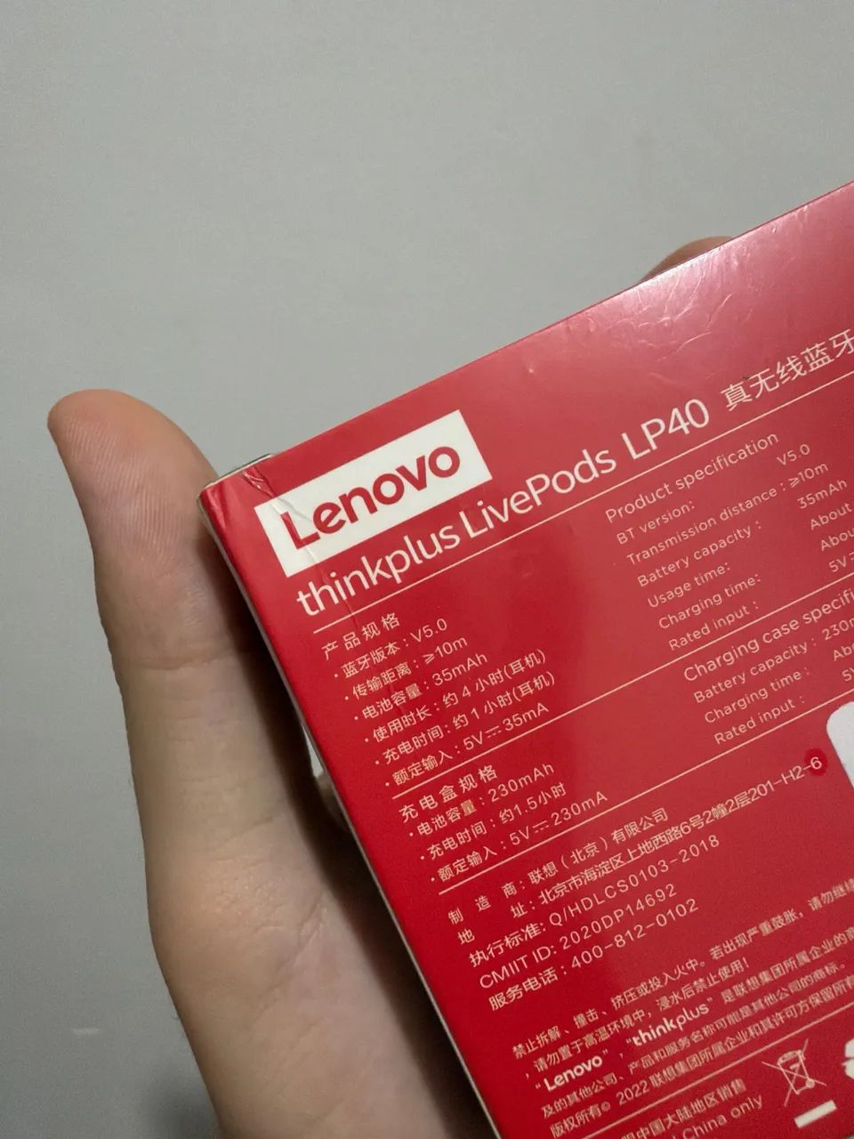 Fone Bluetooth Lenovo LP40