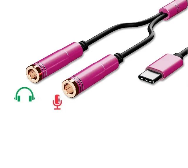 Cabo Adaptador Tipo C para Microfone e Fone Knup - Foto 3