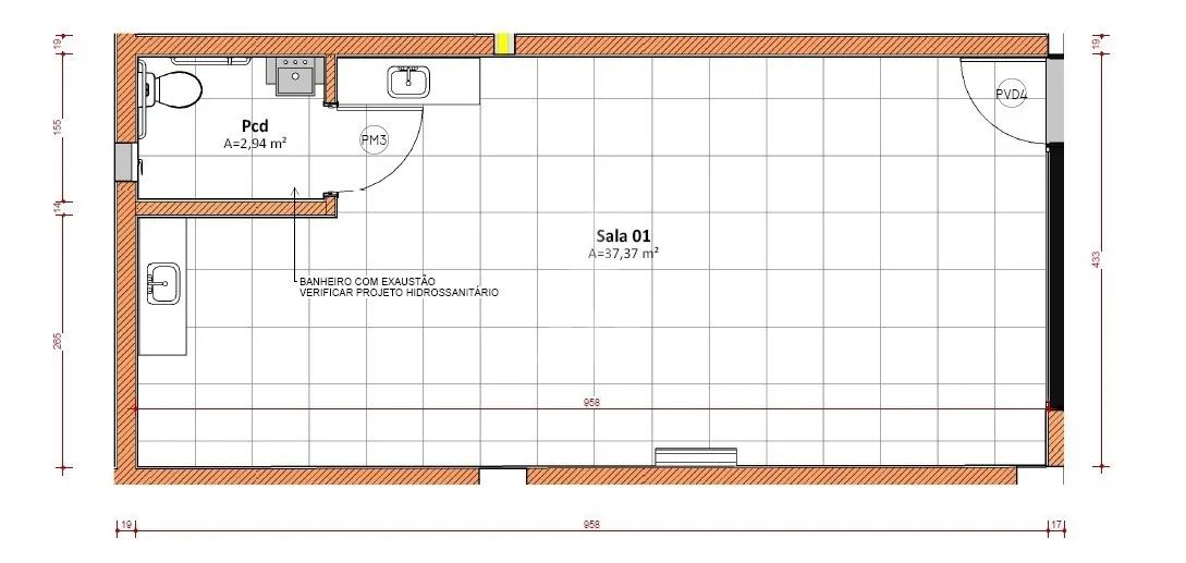 Loja comercial no bairro Costa e Silva, Joinville, com 37,37 m² - Foto 3