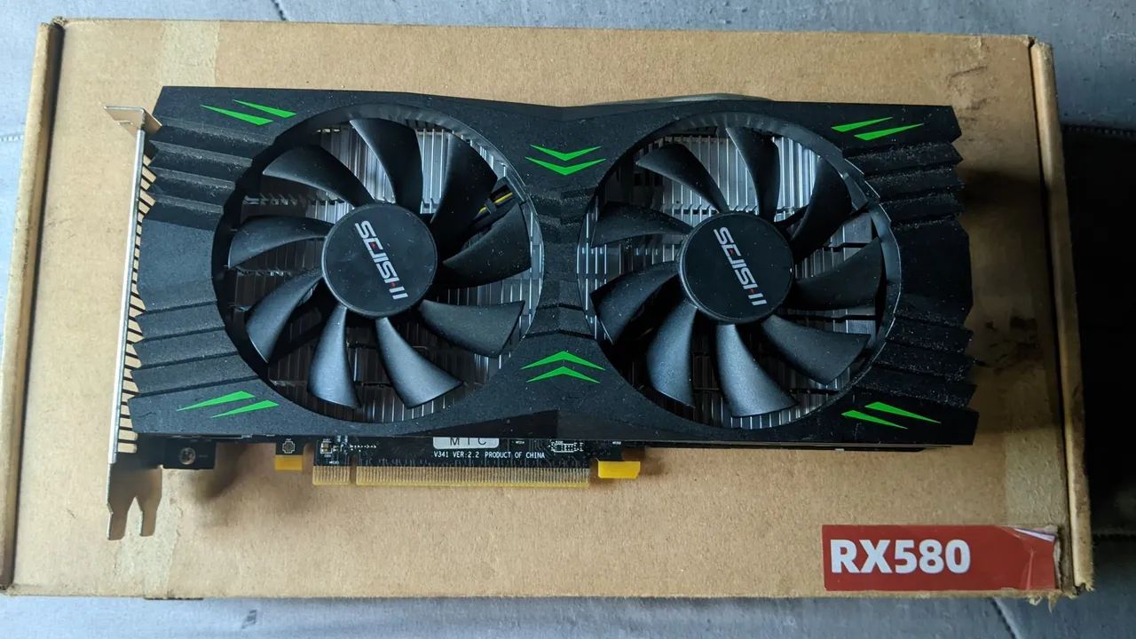 Placa de vídeo RX 580 com defeito