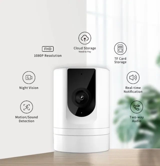 Babá Eletrônica Mini Câmera IR 1080p Detecção de Movimento Com Áudio - Foto 3