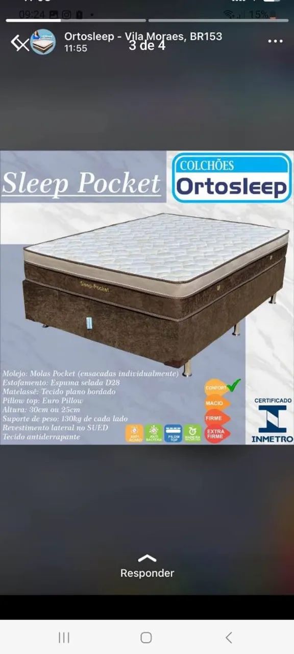 Cama casal molas ensacadas  - Foto 2