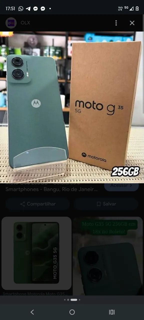 Celular Lacrado da Motorola G35 256Gb,5G.NFC,etc.. - Foto 2