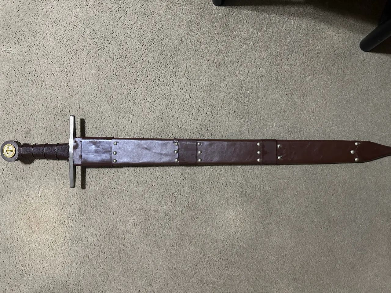 Espada medieval em aço feita por cuteleiro   - Foto 5