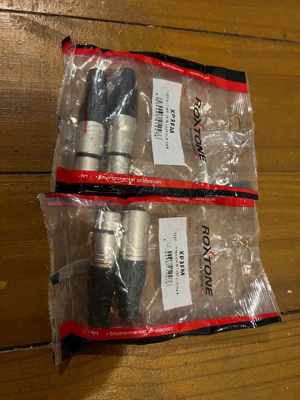 Kit 4 Conector Roxtone Xlr Linha Xp3fm 2 Macho + 2 Femea - Foto 2
