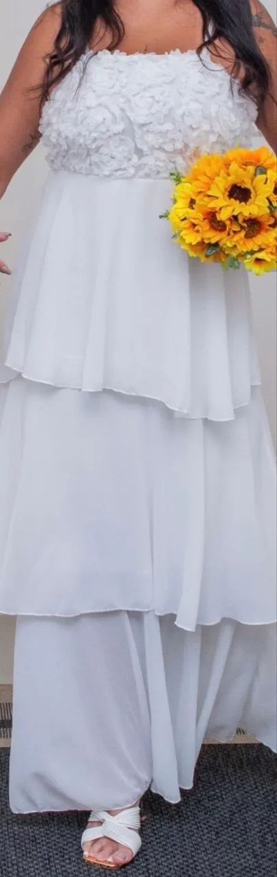 Vestido branco casamento civil  - Foto 2