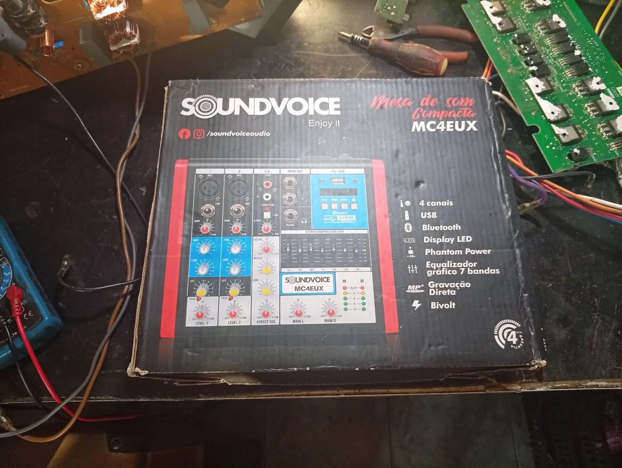 Mesa de som Soundvoice MC4 EUX usb - Foto 3