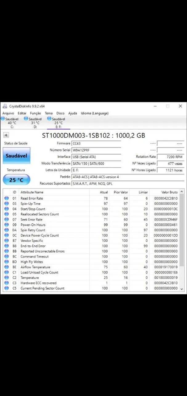 HD Seagate de 3,5 polegadas para Desktop 