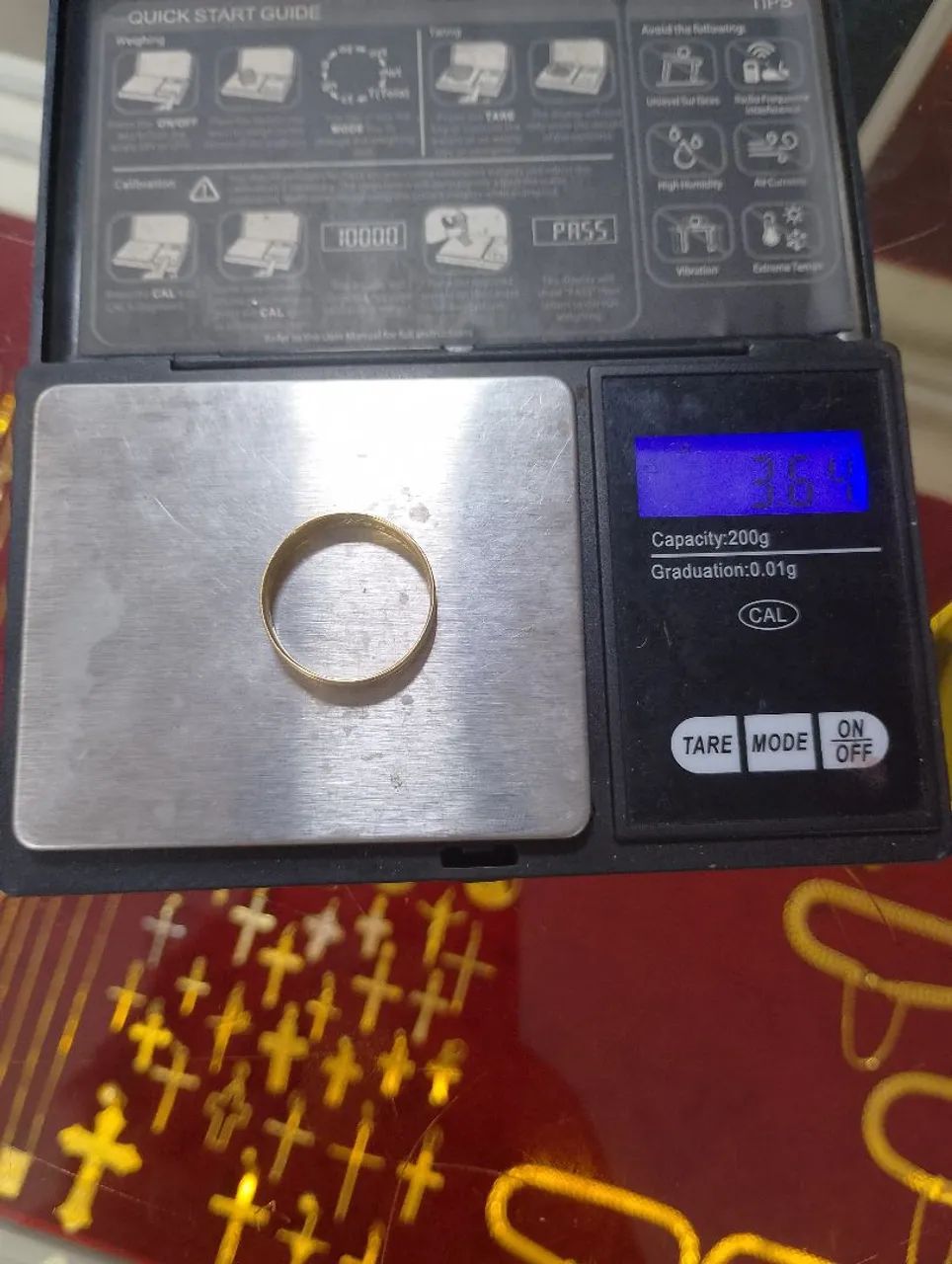 VENDO ALIANÇA DE OURO ARO 26 VALOR R$ 2.100 - Foto 2