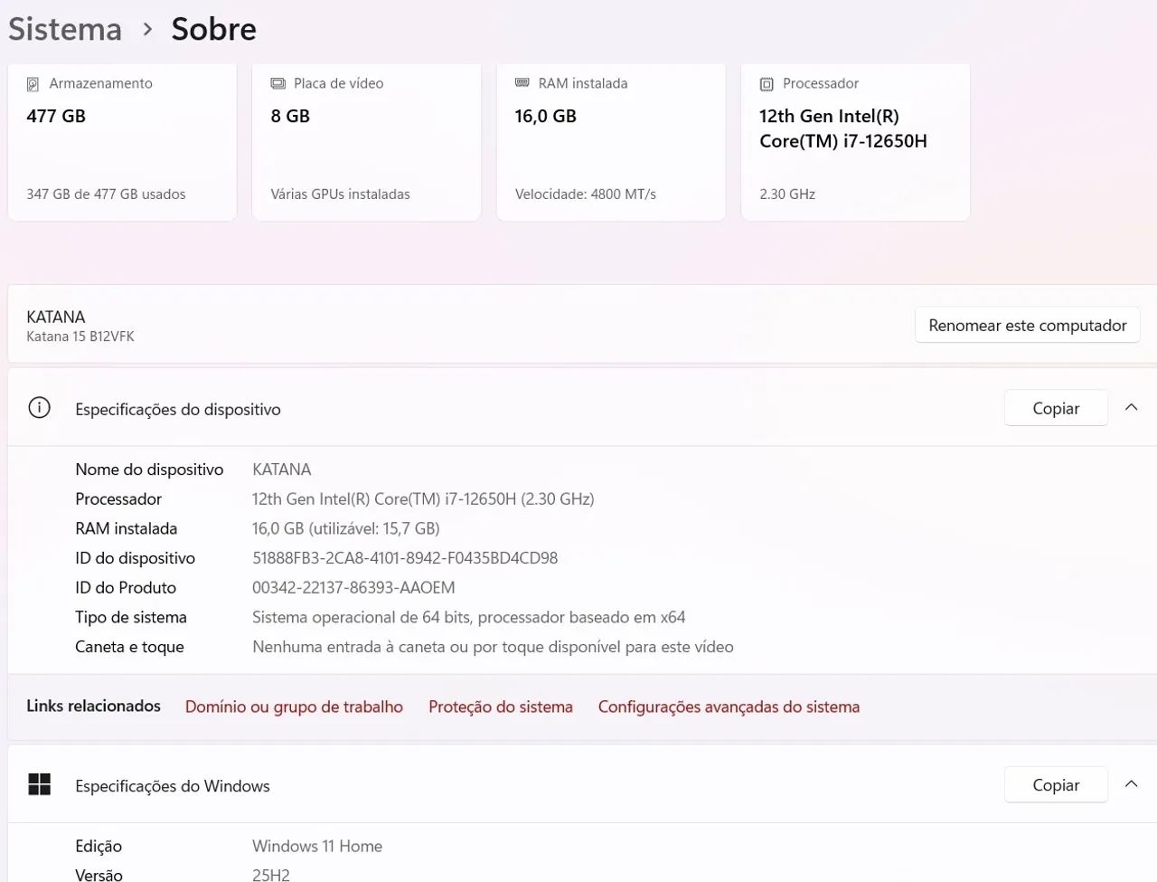 Notebook MSI KATANA - Foto 3