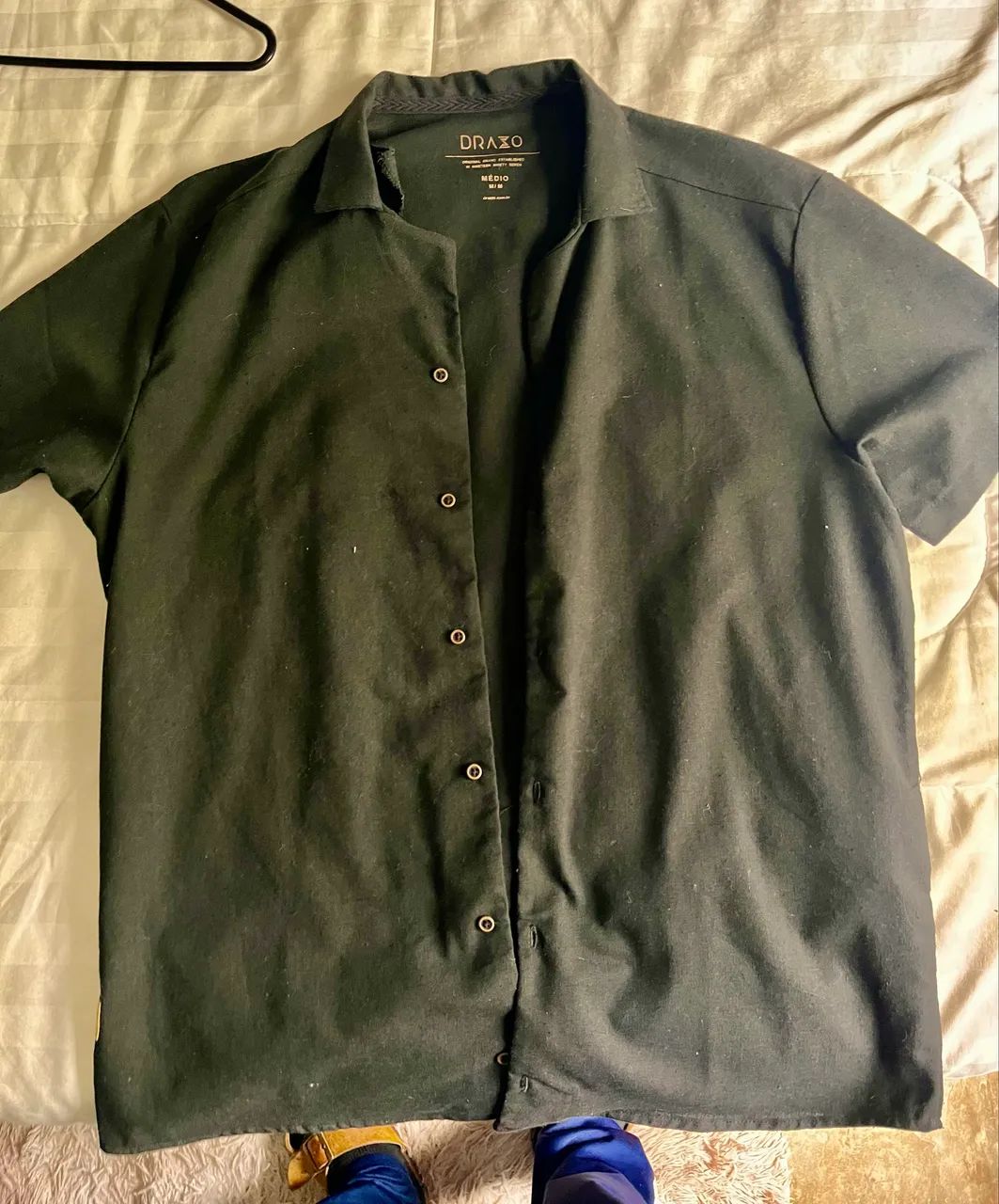 Linda camisa linho NOVA da Drazzo preta M