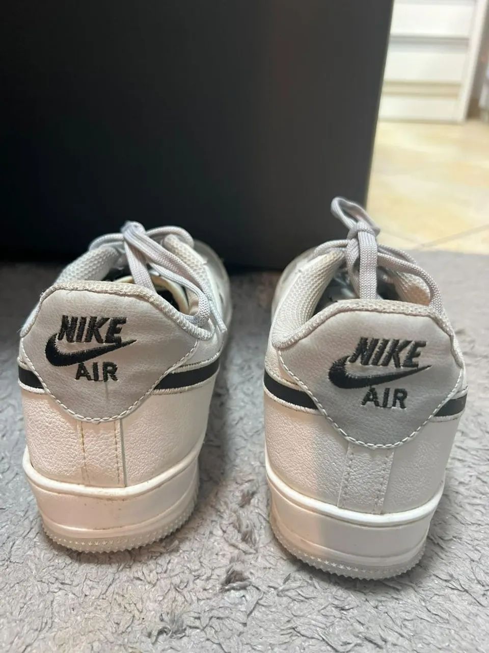 Tênis Nike Air Force, branco e cinza, tam. 39 - Foto 4