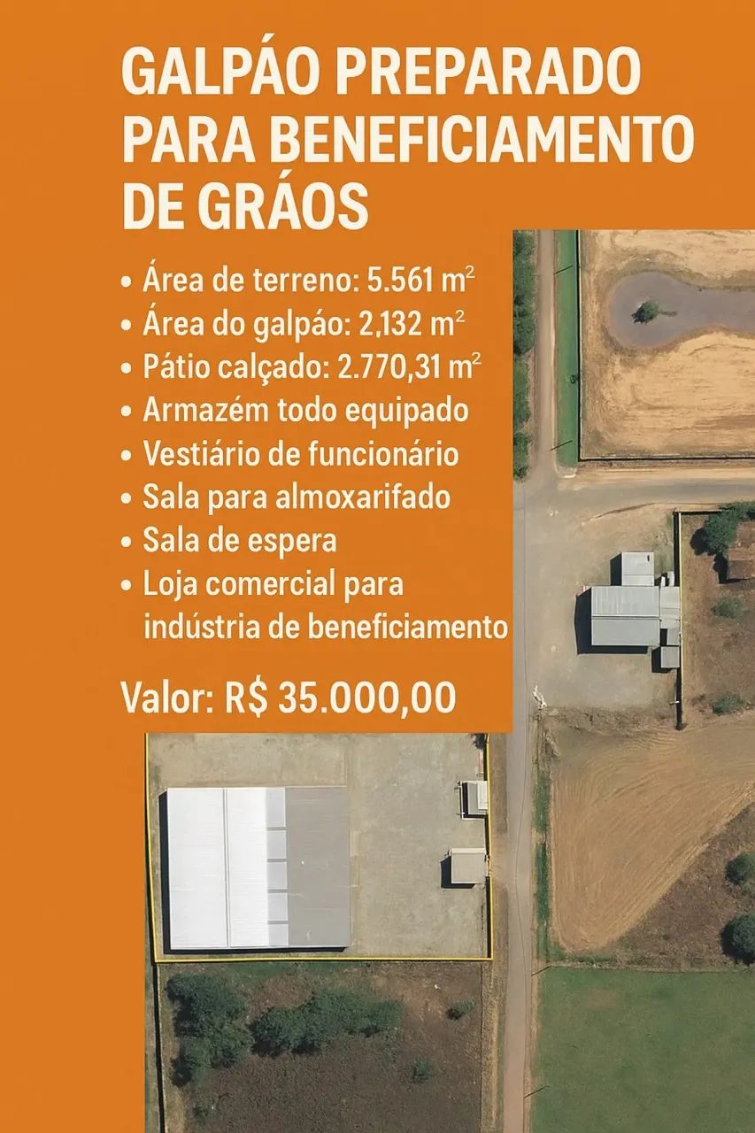 Galpão Para Alugar - Ideal Para Industria de Beneficiamento de Grãos - Foto 4