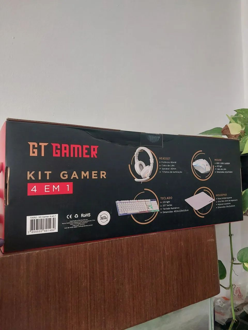 Kit Gamer GT Gamer com Headset + Teclado + Mouse 1200DPI + Mousepad Branco<br> - Foto 3