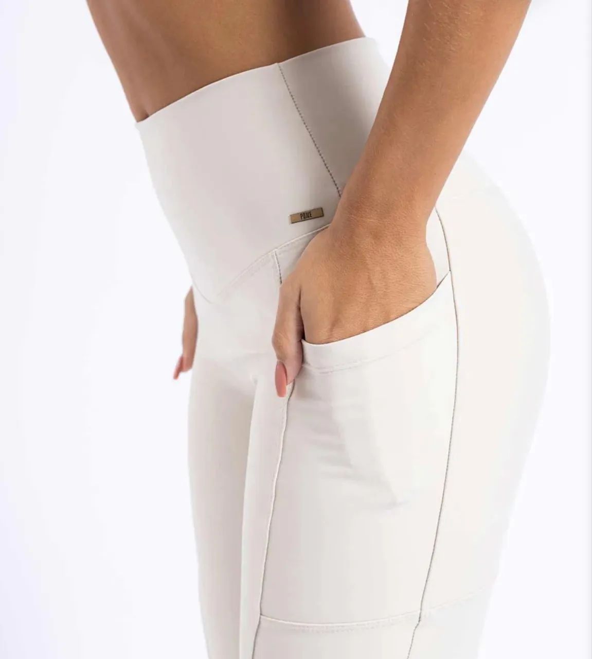 Legging Lisa Bege Luna com bolsos Sinergia - Foto 3