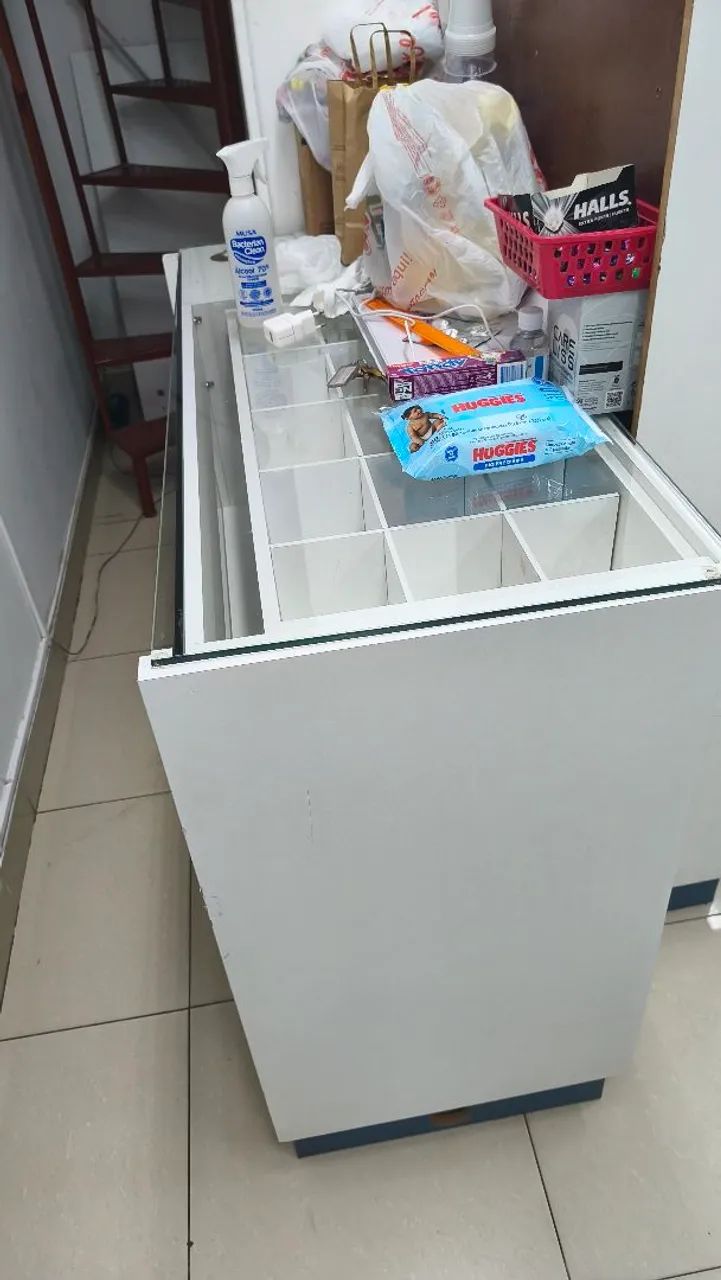 Balcão branco MDF com tampa de Vidro - Foto 3
