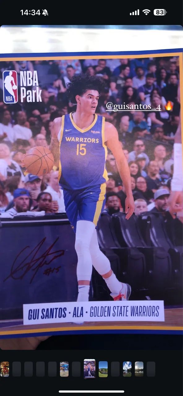 Card Assinado Gui Santos NBA - Foto 2