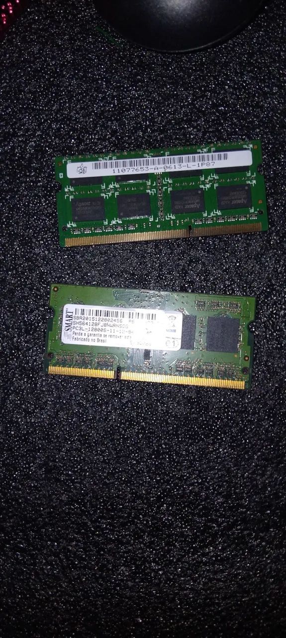 2x memória ram 4gb DDR3 notebook (8gb)