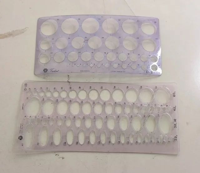Kit de gabaritos da marca Trident para desenhos artísticos - Foto 2